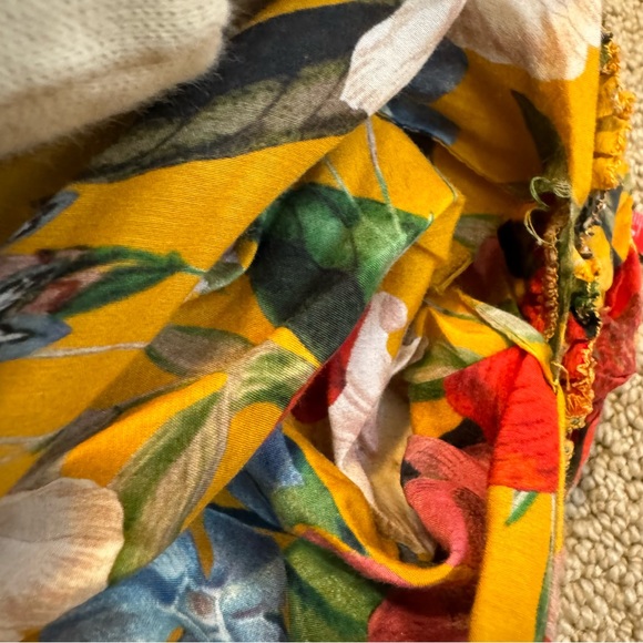 Nicholas Floral Printed Tiered Ruffle Smocked Prairie Sleeveless Midi Dress 16 - Picture 12 of 13